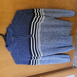 Multi colored blue sweater